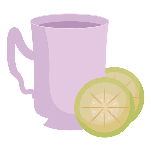 Illustrazione vettoriale del tè al limone — Vettoriale Stock
