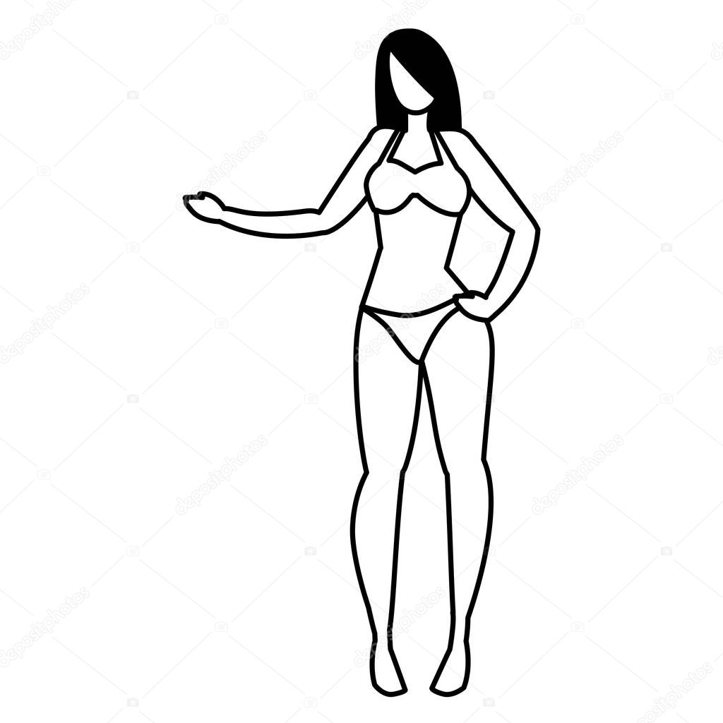 woman in swimsuit design vector illustration