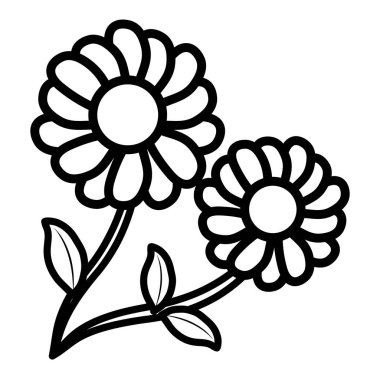 Güzel çiçekler tasarım vektör illüstrasyon