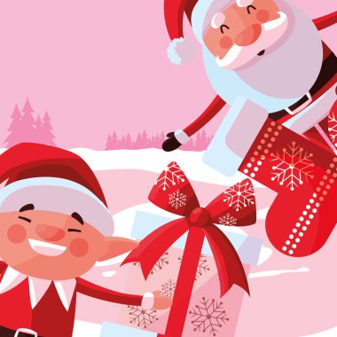 Noel Baba tasarım vektör illüstrasyon