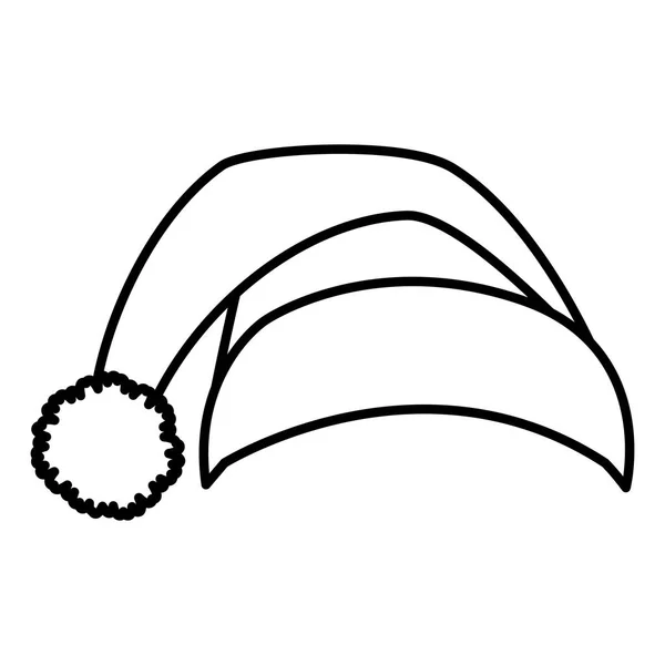 Kerstmis hoed pictogram vector illustratie — Stockvector