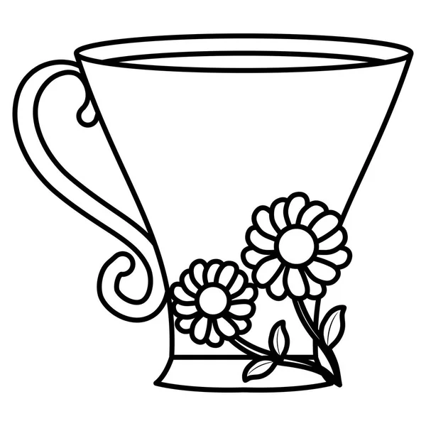 Cup thee ontwerp vector illustratie — Stockvector