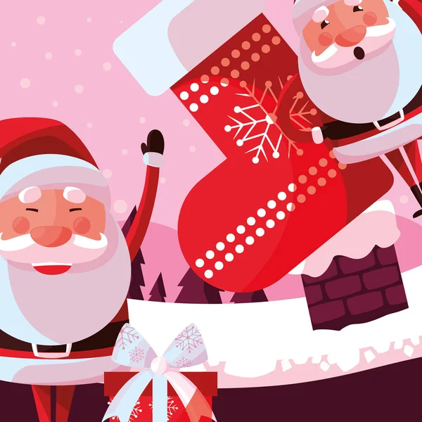 Ilustración vectorial diseño Santa Claus — Archivo Imágenes Vectoriales