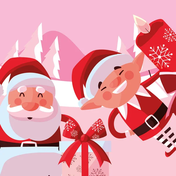 Navidad Santa Claus diseño vector ilustración — Archivo Imágenes Vectoriales