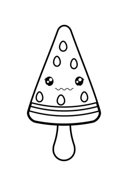 stick kawaii karakter karpuz dondurma