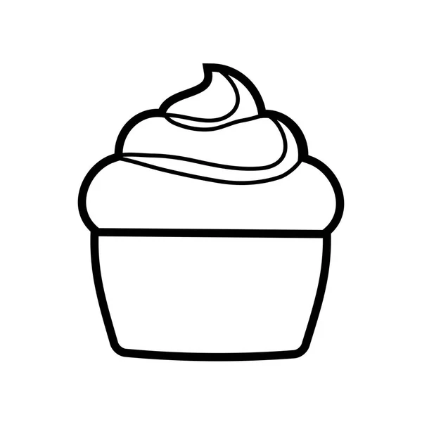 Läckra cupcake isolerad ikon vektor ilustration — Stock vektor