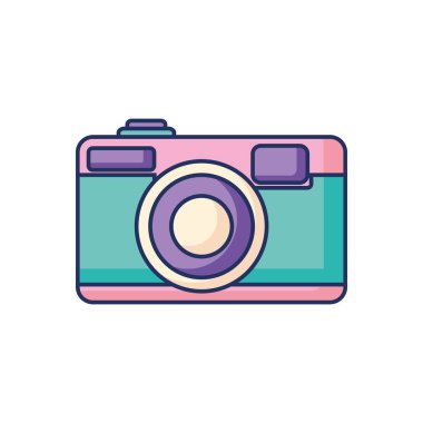 renkli pastel kamera retro cihaz