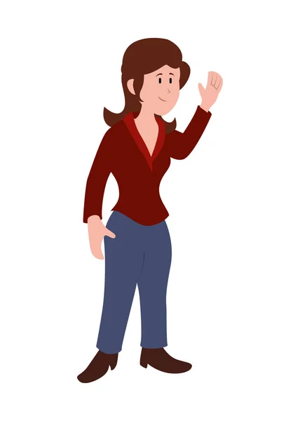Mooie vrouw avatar karakter vector illustratie — Stockvector