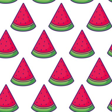 sağlıklı karpuz meyve desen vektör illüstrasyon