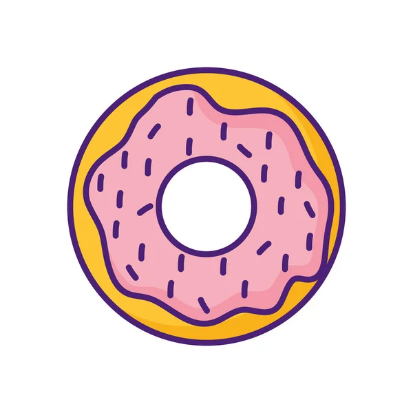 Sweet Donuts isolierte Icon-Vektor-Illustration — Stockvektor