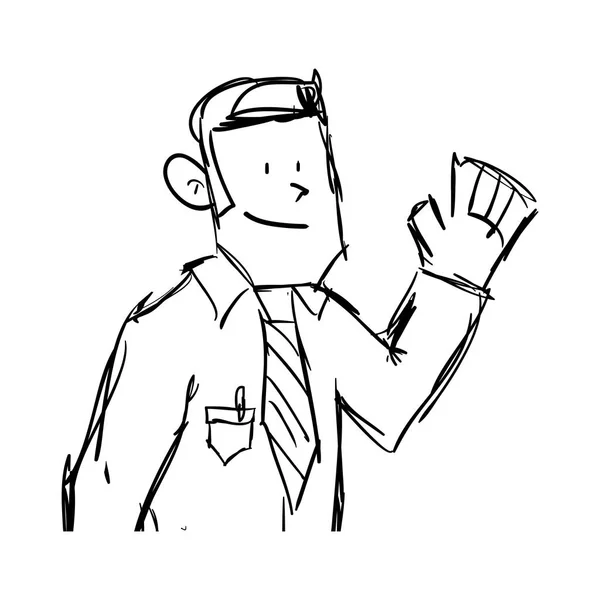 Jovem homem desenhado avatar personagem vetor ilustração —  Vetores de Stock