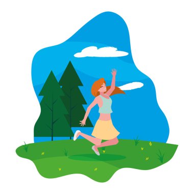 parkta kutlayan mutlu afro genç kadın