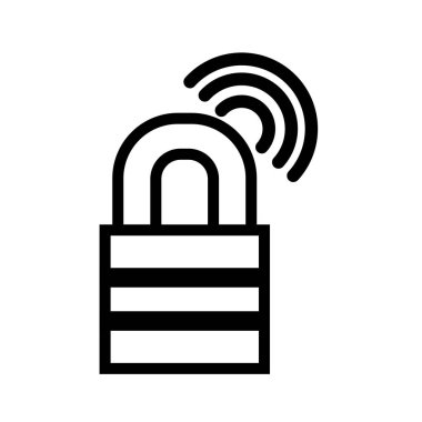 güvenli asma kilit simgesi vektör çizimi