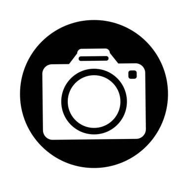 fotoğraf kamera izole simge vektör illüstrasyon