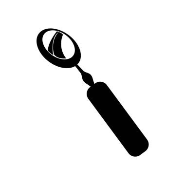 diş hekimi ayna izole simge vektör illüstrasyon