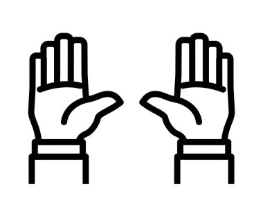 eller insan izole simge vektör illüstrasyon