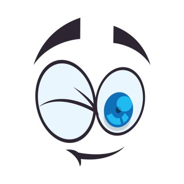 komik yüz kawaii karakter vektör illüstrasyon