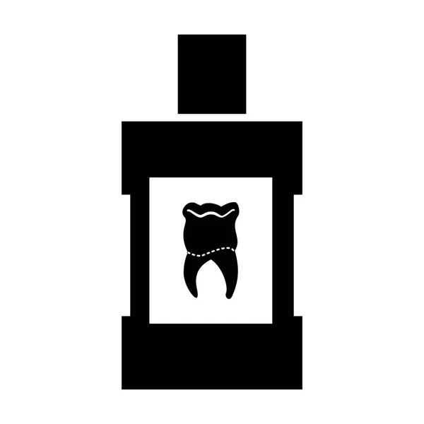 Mouthwash bottle isolated icon vector illustration — Stock Vector