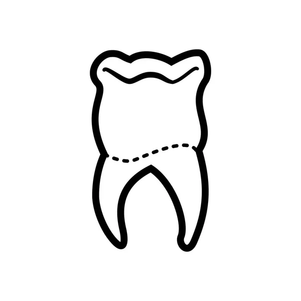 Зуб людини ізольована іконка Векторна ілюстрація — стоковий вектор