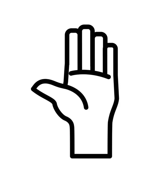 Mão humana ícone isolado vetor ilustração — Vetor de Stock