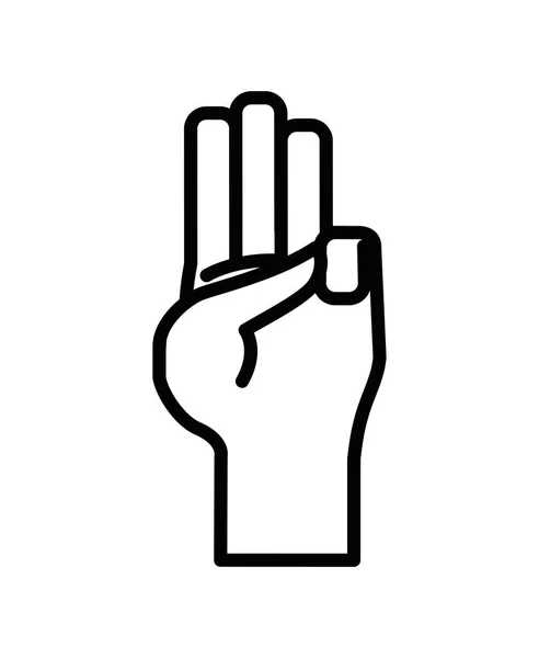 Hand Mensch isoliert Symbol Vektor Illustration — Stockvektor