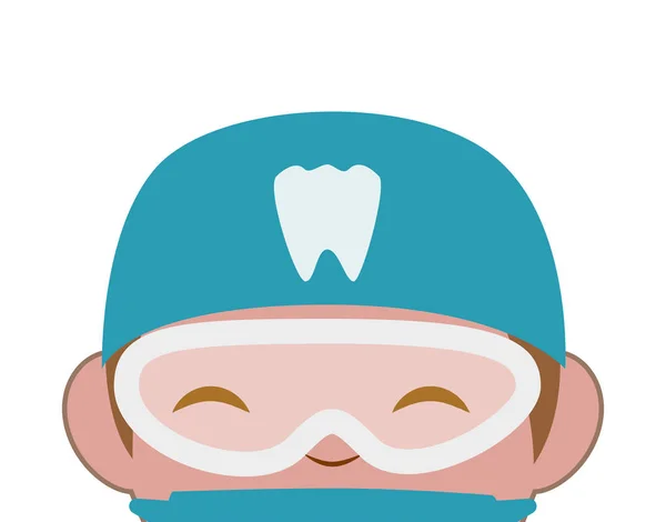 Profesional dentista avatar carácter vector ilustración — Vector de stock