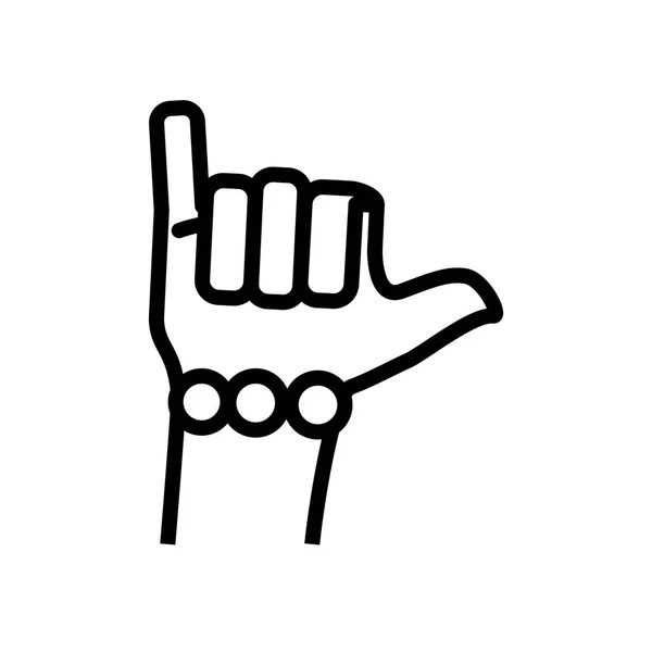 Hand mens zoals geïsoleerde pictogram vector illustratie — Stockvector