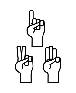 eller insan izole simge vektör illüstrasyon