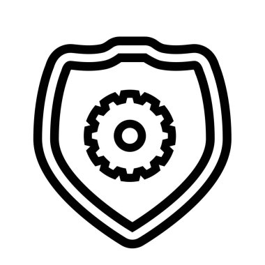 dişli makine vektör illüstrasyon ile kalkan