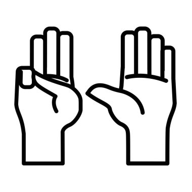 eller insan izole simge vektör illüstrasyon