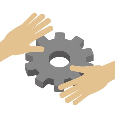 eller insan izole simge vektör illüstrasyon