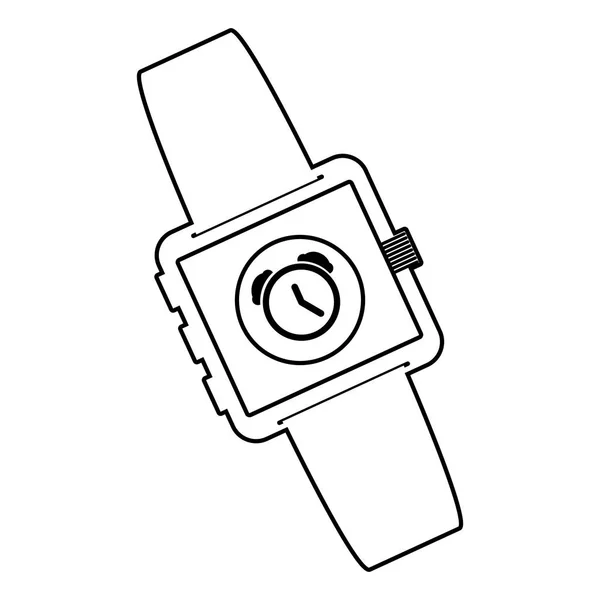 SmartWatch technologie s alarmem aplikace, ilustrace — Stockový vektor