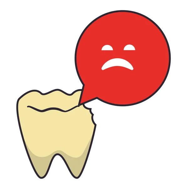 Diş insan kırık simge vektör illüstrasyon — Stok Vektör