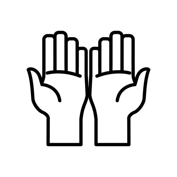 Mains humain isolé icône vecteur illustration — Image vectorielle