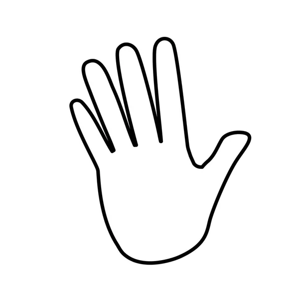 Hand Mensch isoliert Symbol Vektor Illustration — Stockvektor