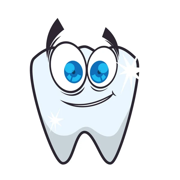 Tooth human kawaii character vector illustration — Stock Vector