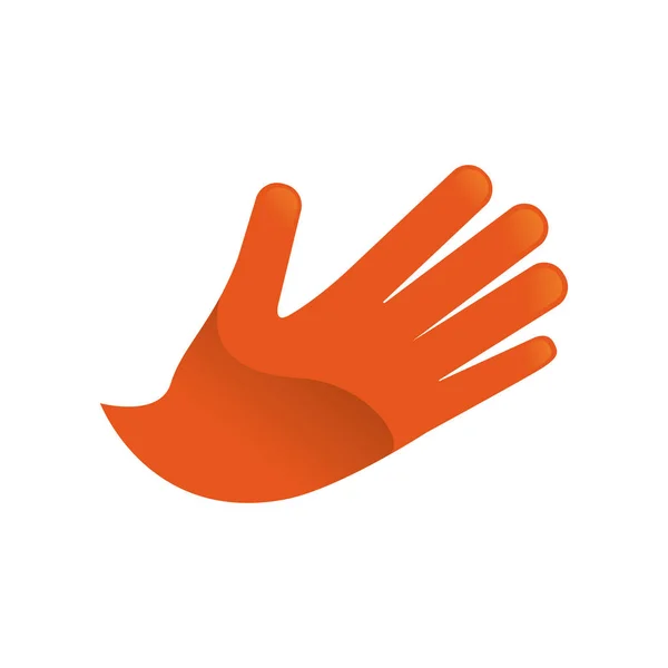 Hand Mensch isoliert Symbol Vektor Illustration — Stockvektor