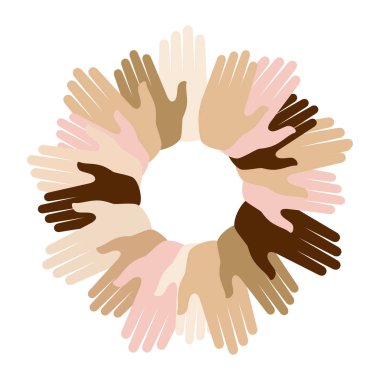 çeşitlilik eller insan simgesi vektör illüstrasyon