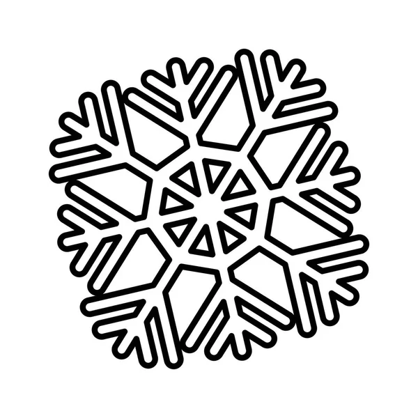 Copo de nieve hielo aislado icono vector ilustración — Vector de stock