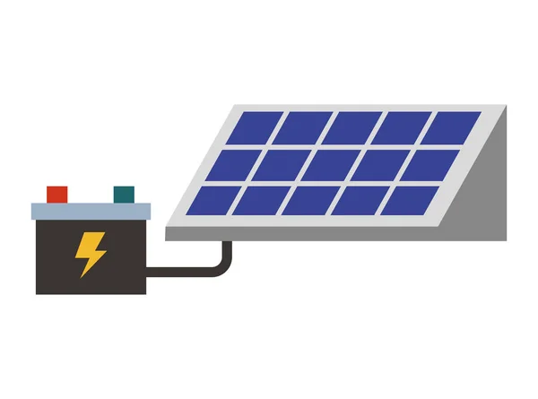 Solarmodul Energie mit Recycling-Pfeile Vektor Illustration — Stockvektor