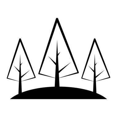 ağaç bitki ekili simge vektör illüstrasyon