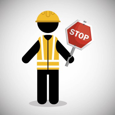 inşaat yeri vektör illüstrasyon altında işçi