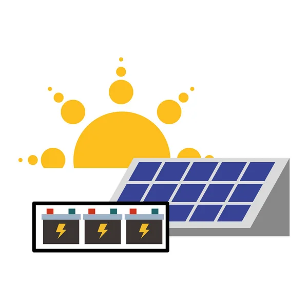 Panel energia słoneczna ilustracja recykling strzałki wektor — Wektor stockowy