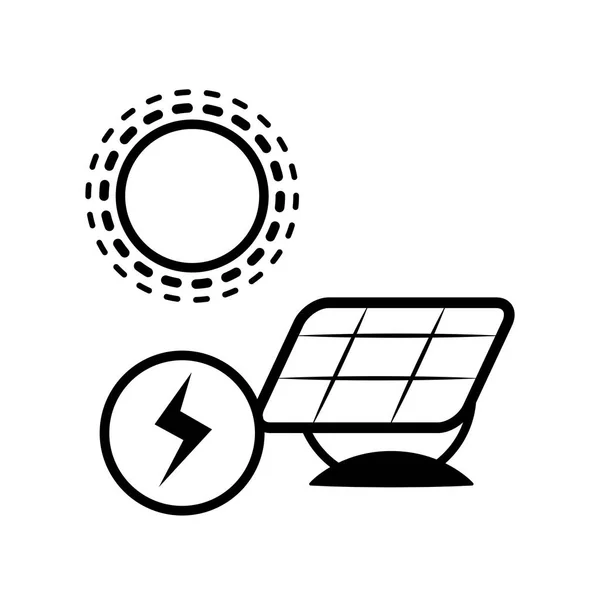 Solarmodul Energie mit Recycling-Pfeile Vektor Illustration — Stockvektor