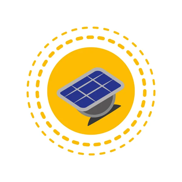 Energía del panel solar con las flechas de reciclaje ilustración vectorial — Vector de stock