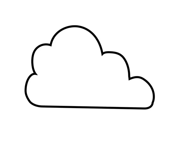 Illustration vectorielle icône bleu nuage — Image vectorielle