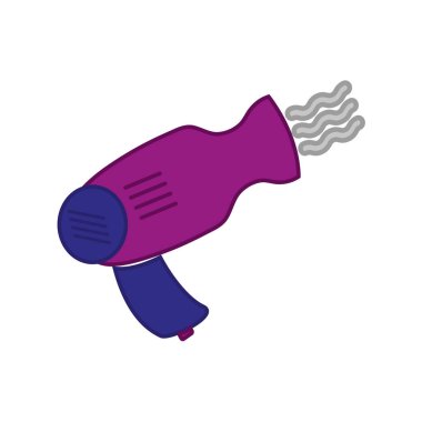 saç kurutma makinesi elektrik simgesi vektör illüstrasyon