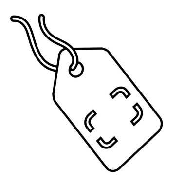 ticari etiket asılı simge vektör illüstrasyon