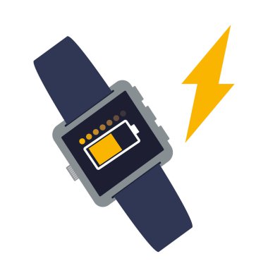 akıllı saat teknolojisi simgesi vektör illüstrasyon