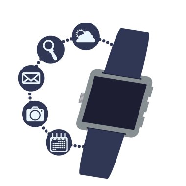 uygulamalar menüsü ile akıllı saat teknolojisi